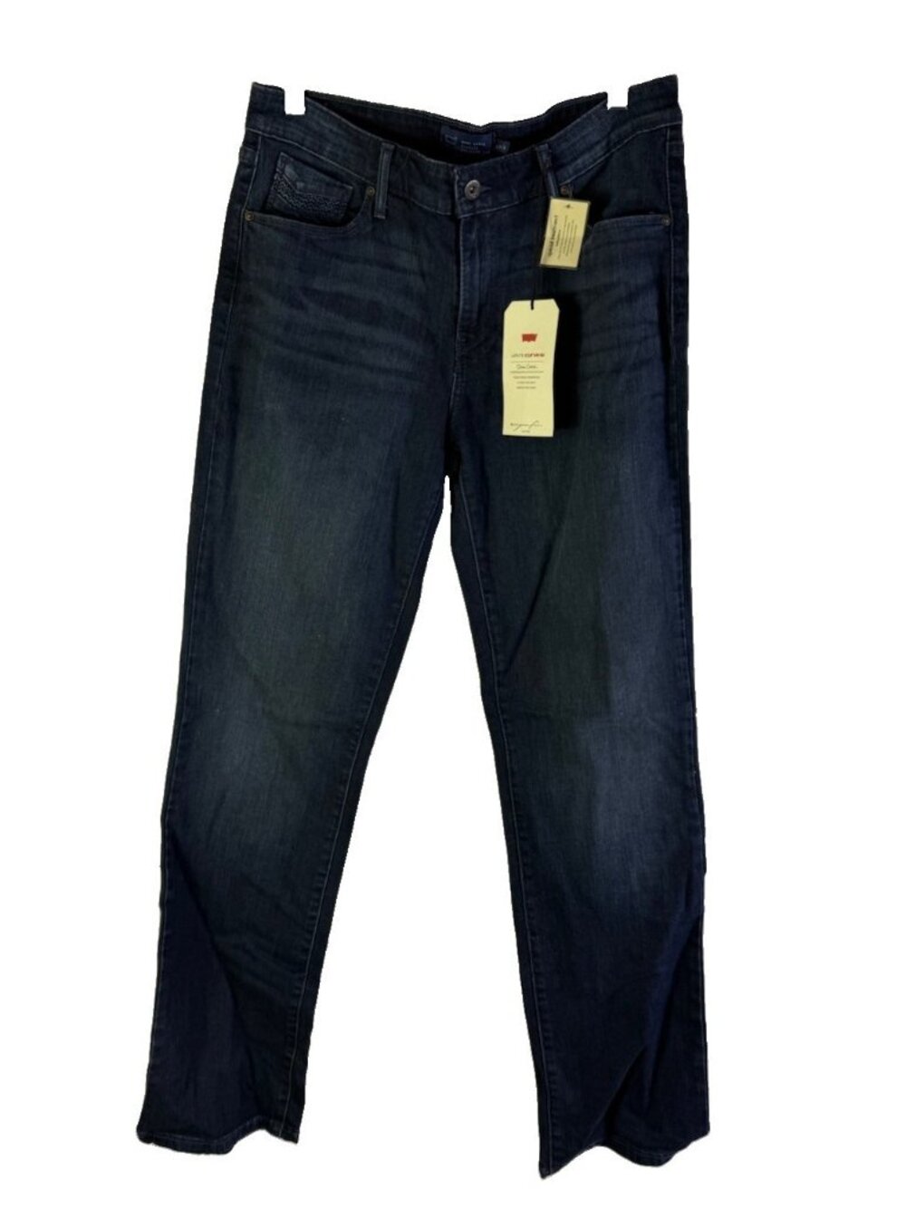 New Levis Demi Curve Classic Straight Jeans Dark Wash